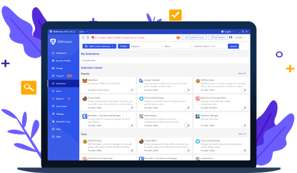 比特浏览器批量操作与窗口同步